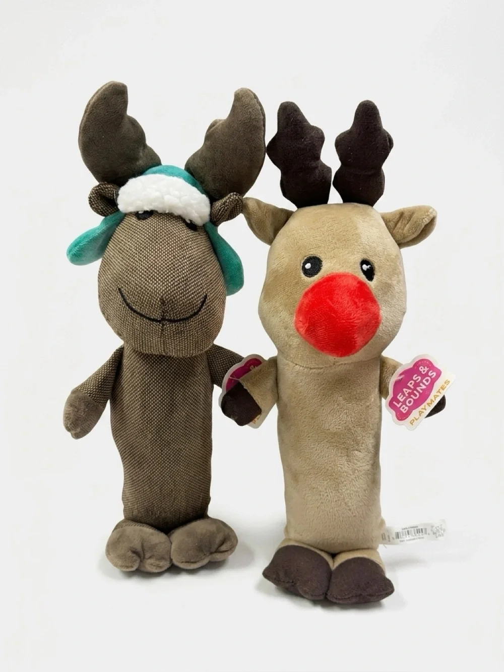 2 Leaps & Bounds Polar Pal Plush Moose Deer 12” Dog Toy